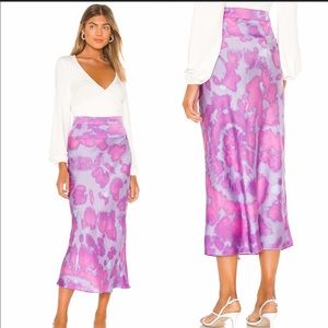 Free People Normani Bias Skirt in Blueberry